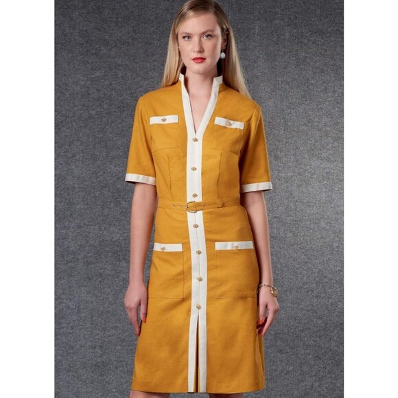 Vogue Patterns V1781 Misses Dress Belt Sewing Pattern Sizes 8-16 Retro-Inspired - Picture 7 of 8